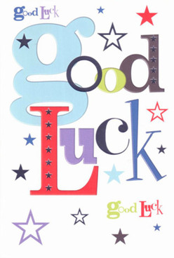 This imaginative good luck card radiates with confident, contemporary design and heartfelt optimism, embodying the spirit of Kingsbury's supportive community. Each carefully arranged letter is a study in local artistry-starting with a playful, oversized baby-blue 'G' that sets the tone for encouragement, followed by energetic reds, layered purples, and subtle moss greens. Strewn across this lively canvas are stars in varied shades-inky navy, dusky indigo, gentle sky-blue, and a soft dusting of lilac-reminiscent of twilight skies over Roe Green Park. Arriving atop creamy, high-quality cardstock, the surface is smooth beneath your fingertips, echoing the satisfying weight and craftsmanship of greetings created at local shops along Kingsbury Road. Perfect for wishing students luck at a local exam, or sending best wishes to a friend starting a new job near Fryent Country Park, the card delivers not only a message, but a feeling-a rush of joy, support, and possibility that lingers long after it's read.